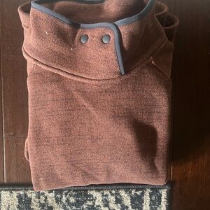 Cozy Brown Pullover with Button Detail